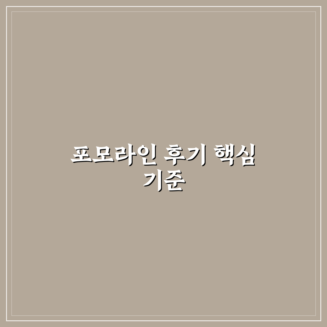 포모라인 후기 비교와 선택 기준 5가지 총정리