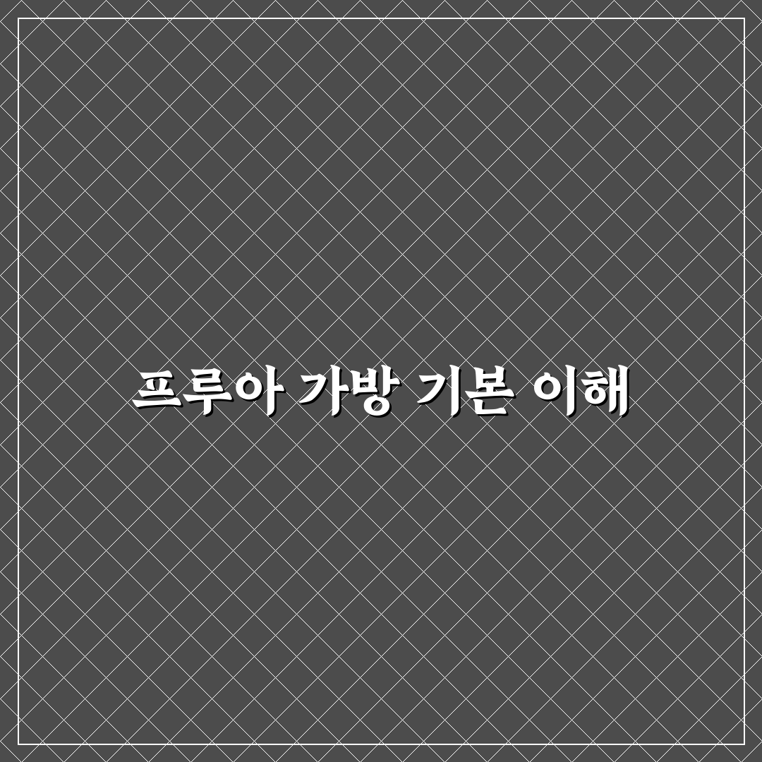 프루아 가방 비교와 분석으로 보는 선택 기준 5가지