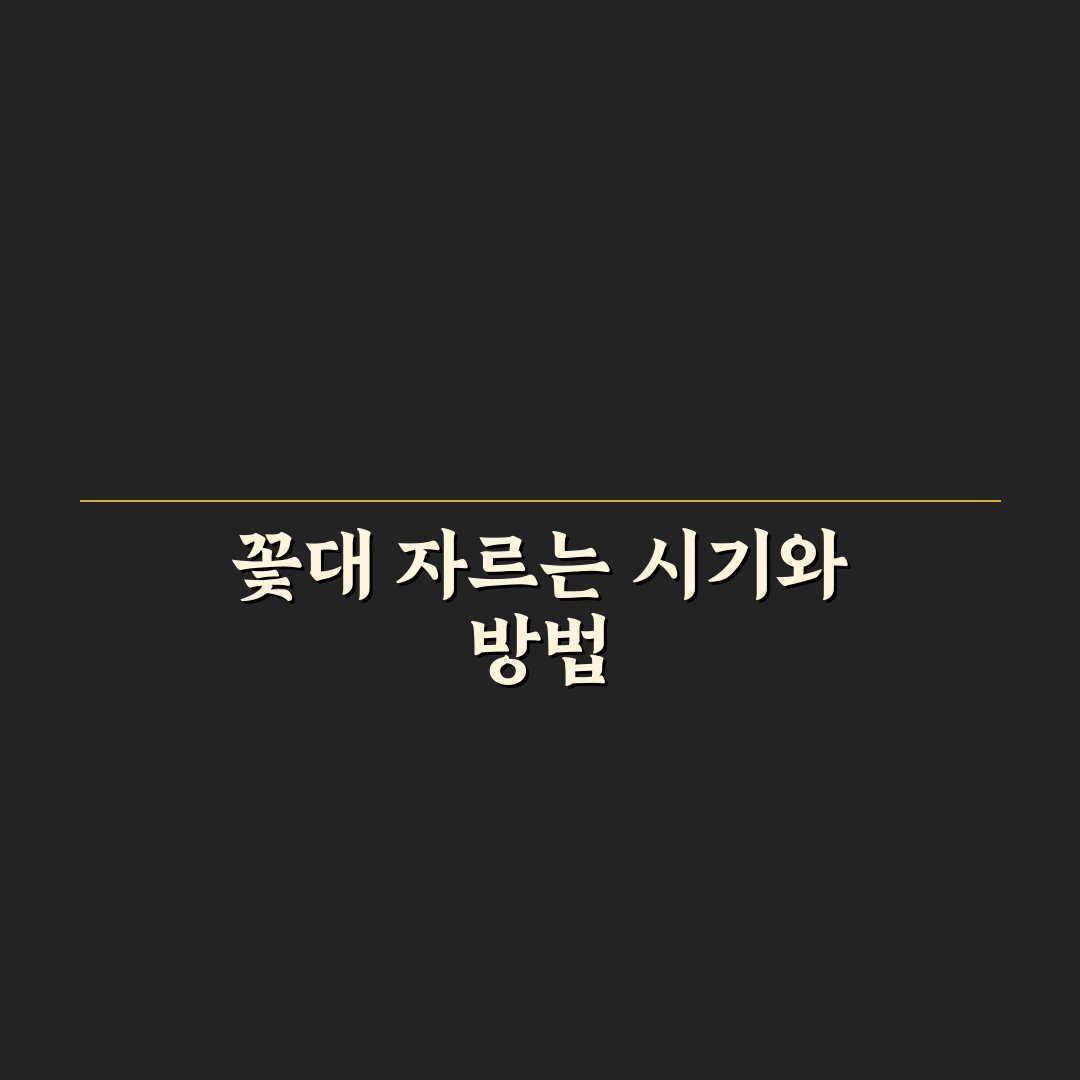루꼴라 꽃대자르는법 5가지 기준과 체크포인트 총정리