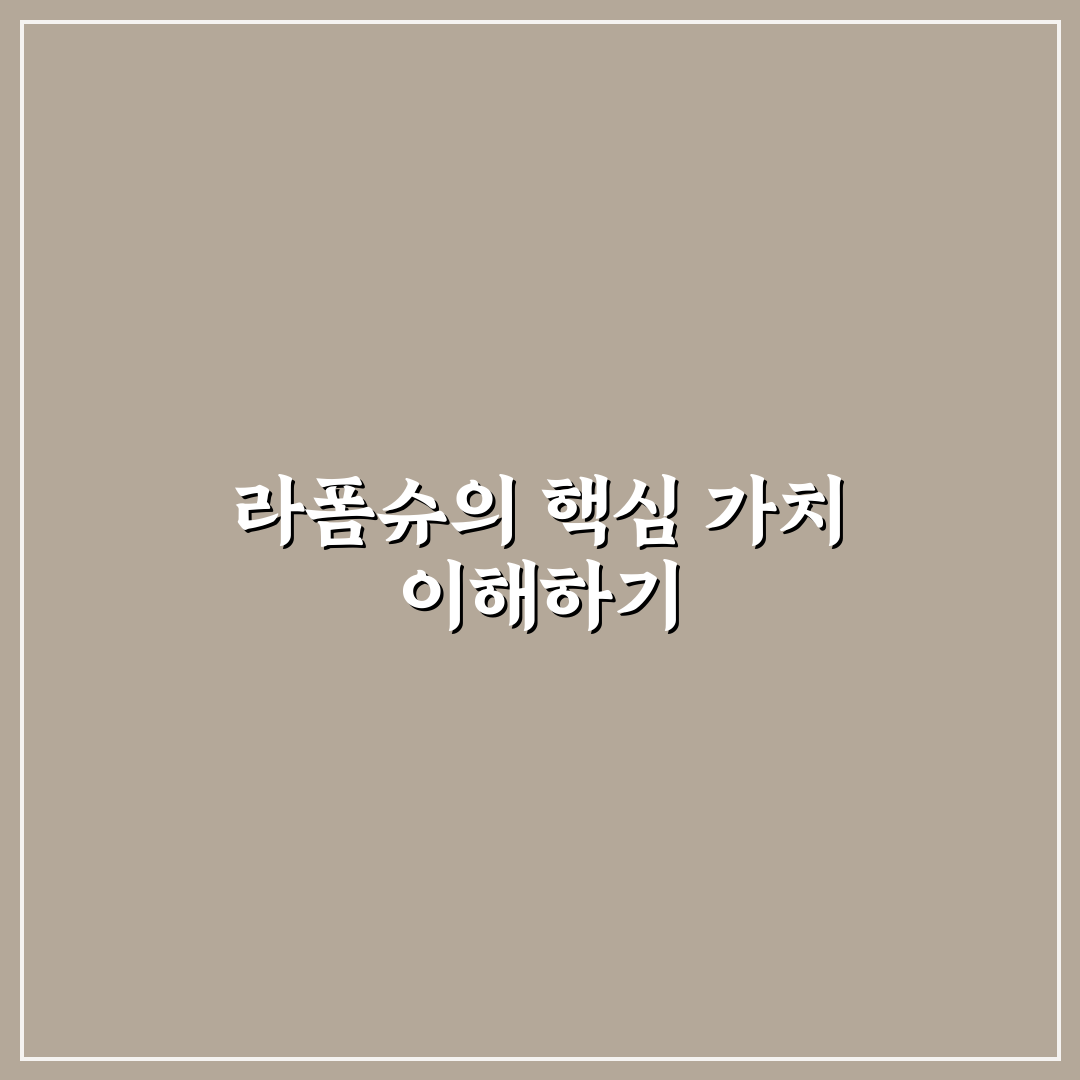 라폼슈 사용법과 효과 쉽게 알려드려요