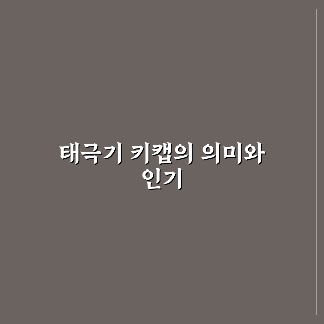 태극기 키캡 사용법과 선택 꿀팁 알려드려요