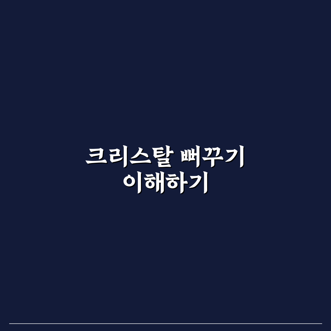 크리스탈 뻐꾸기 사용법과 꿀팁 쉽게 정리