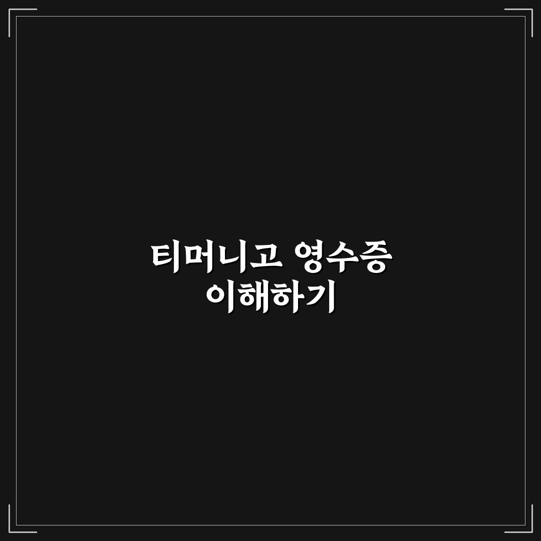 티머니고 영수증 발급 5가지 체크포인트 총정리