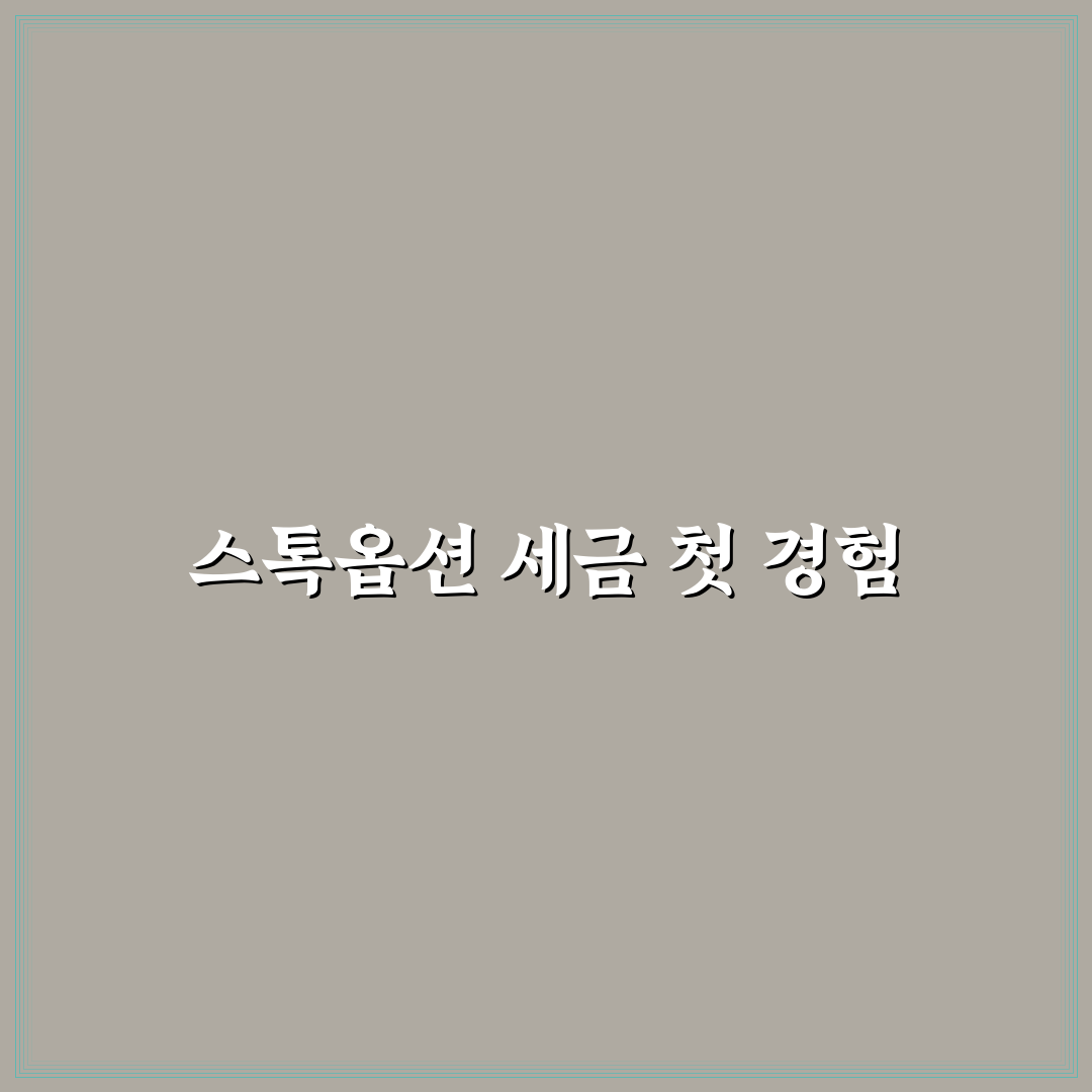 스톡옵션 행사 가액 세금 계산 직접 써본 후기