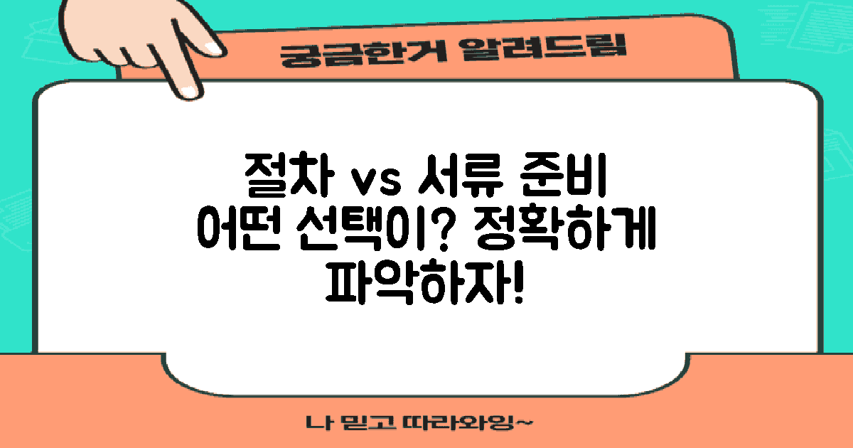 절차 vs 서류 준비