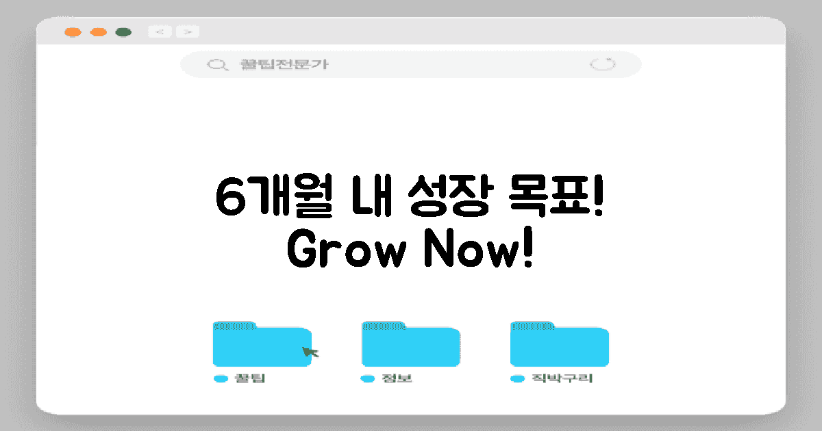 6개월 내 성장 목표