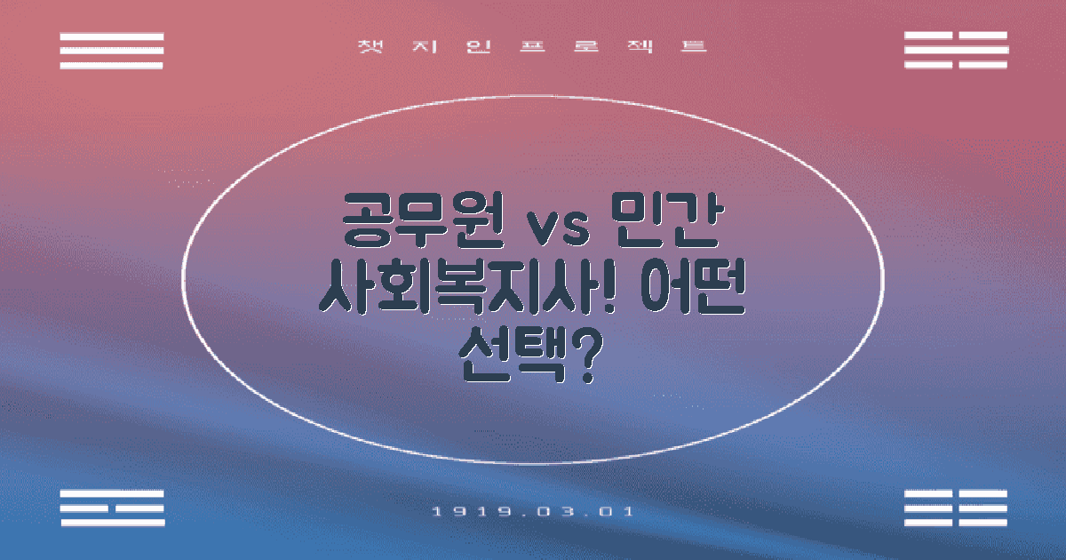 공무원 vs 민간 사회복지사