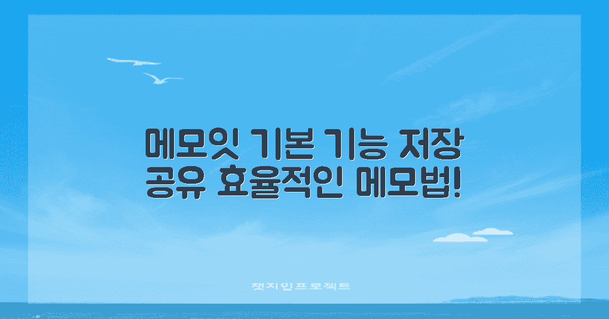 메모잇의 기본 기능 설명