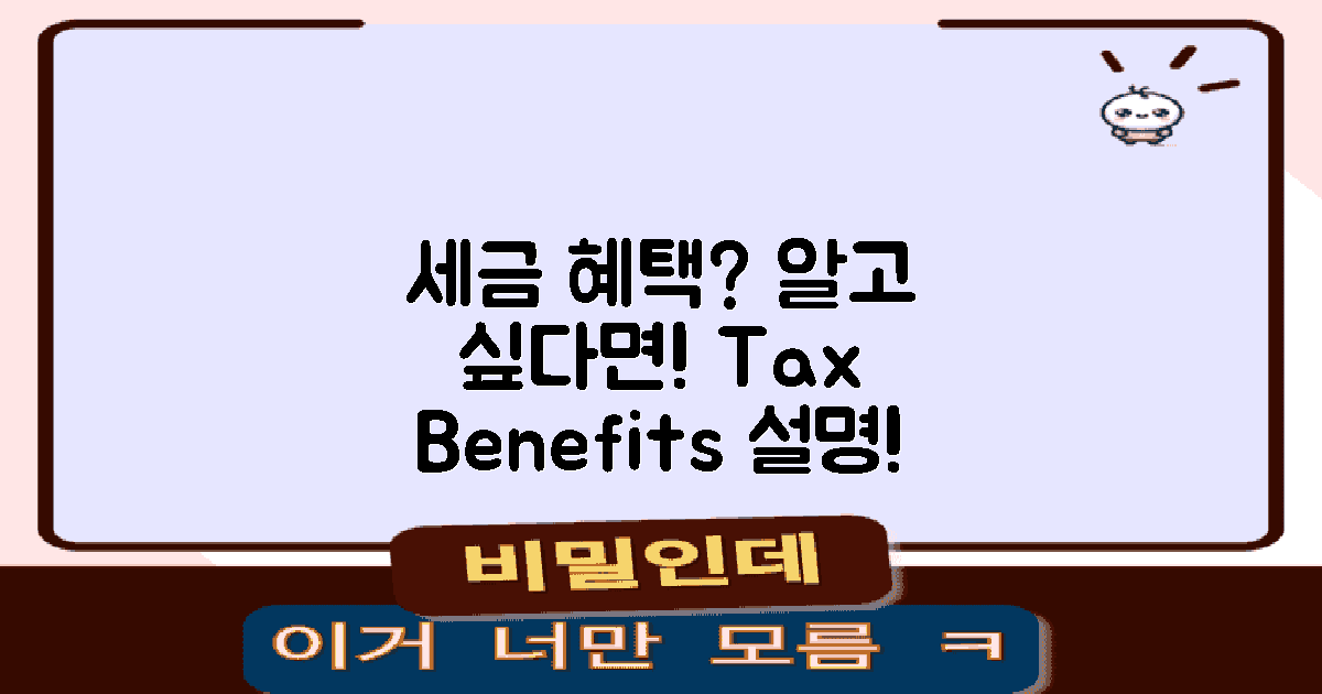 세금 혜택은 무엇일까?