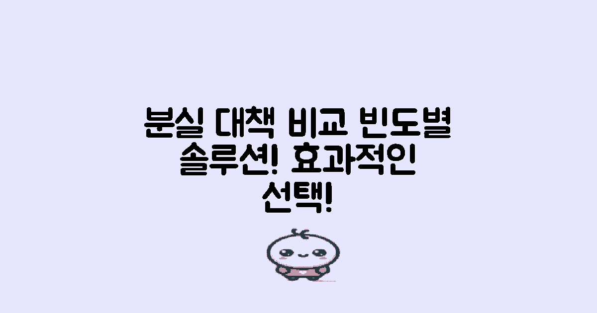 분실 빈도별 대책 비교