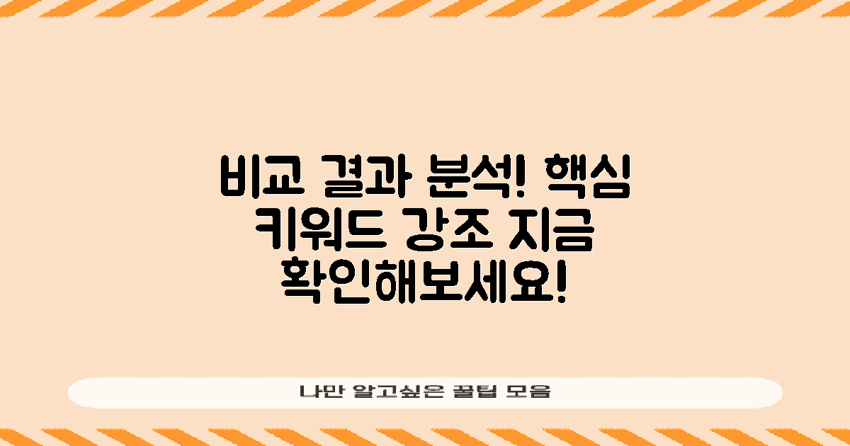 비교 결과 분석하세요