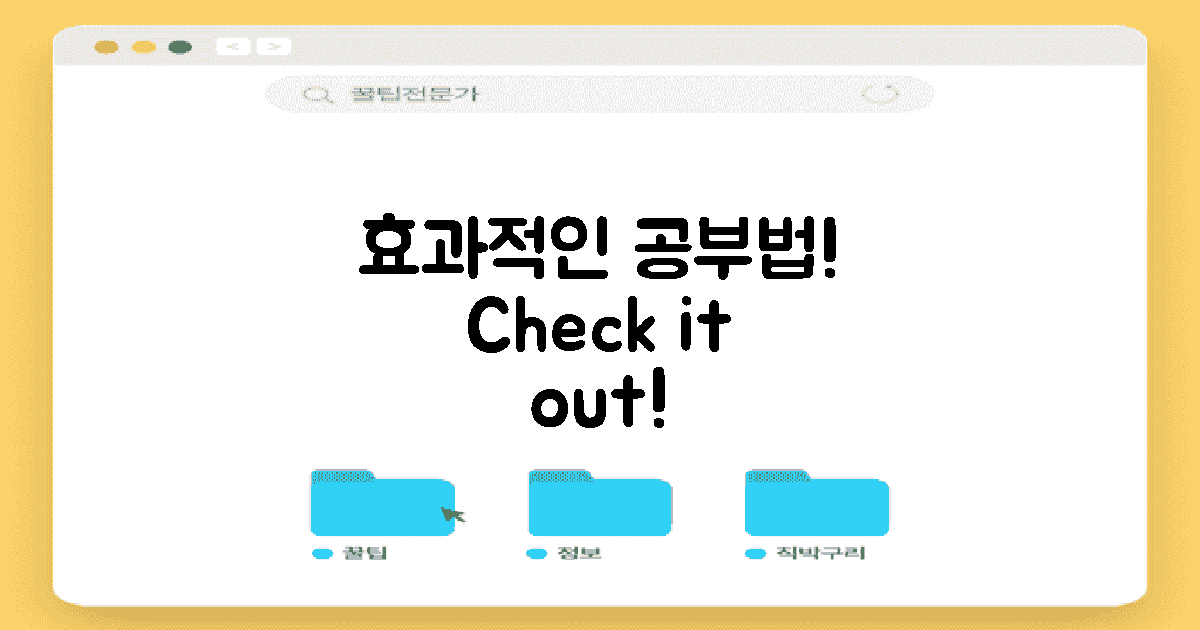 효과적인 공부법 확인하세요