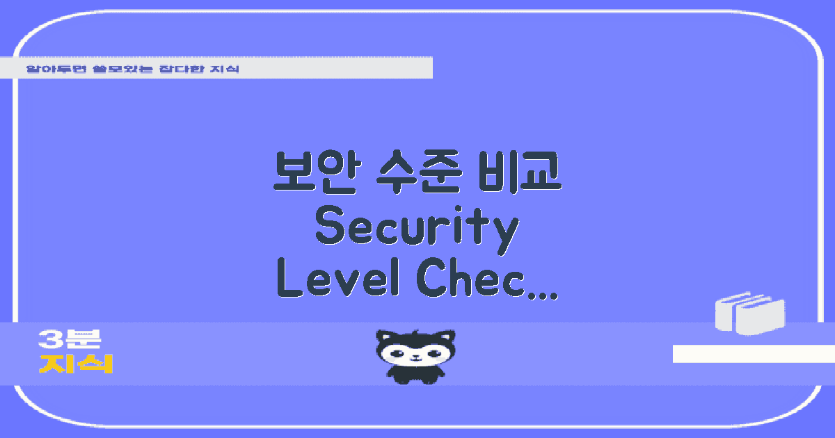 보안 수준 대조