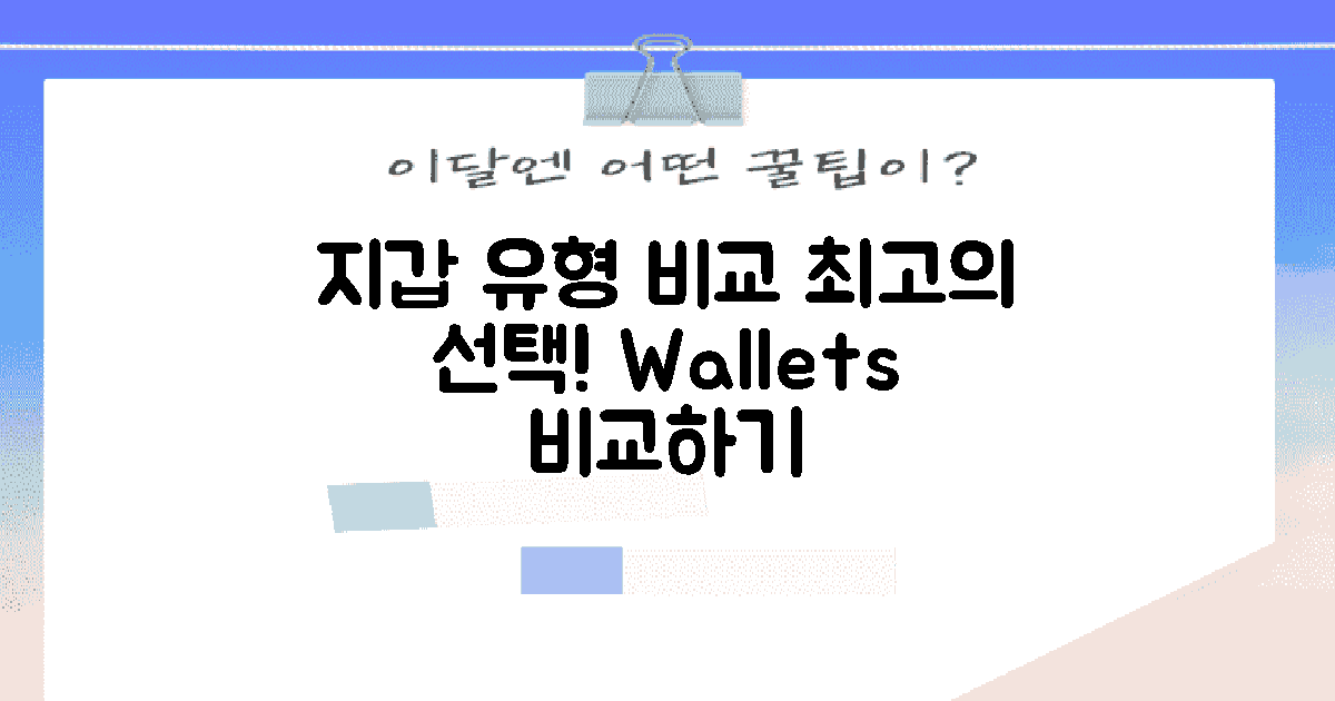 지갑 유형 비교