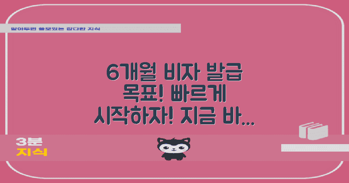 6개월 내 비자 발급 목표