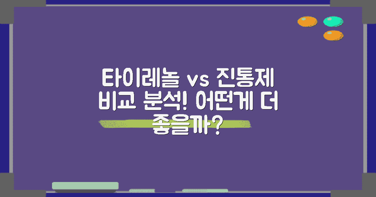 타이레놀과 다른 진통제 비교