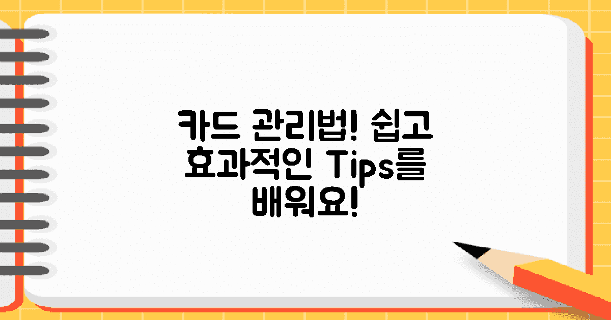 카드 관리법을 배우세요