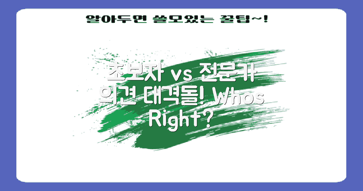 초보자와 전문가 의견