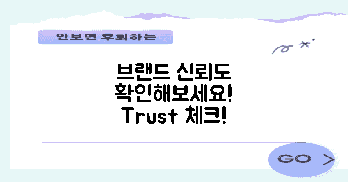 브랜드 신뢰도를 확인하세요