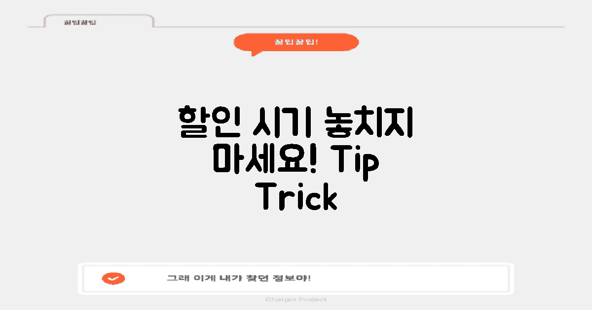 할인 시기와 팁