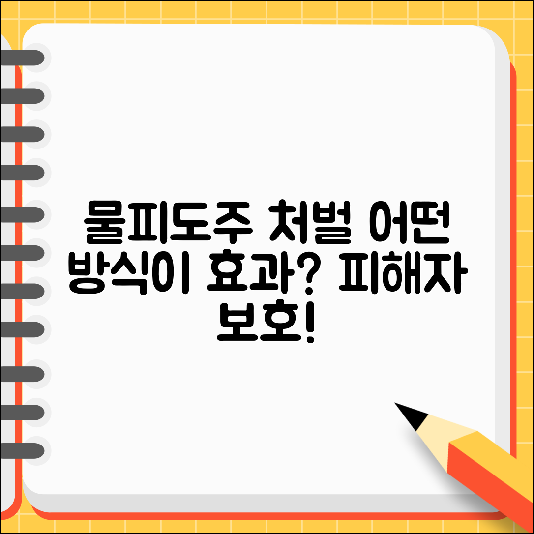 물피도주 처벌, 어떤 방식이 더 효과적일까?