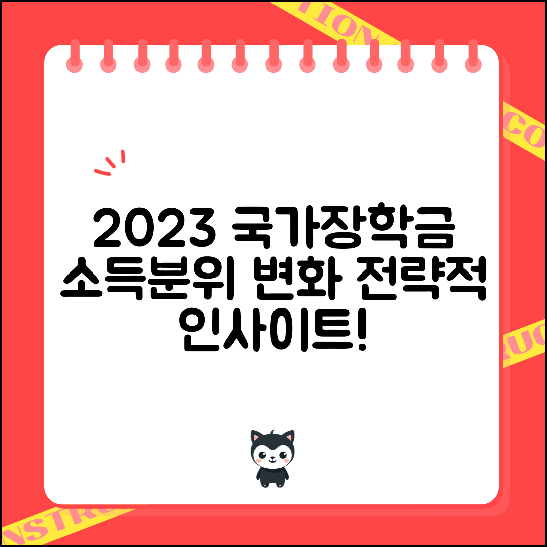 2023년 국가장학금 소득분위 변화 분석 및 전략적 인사이트