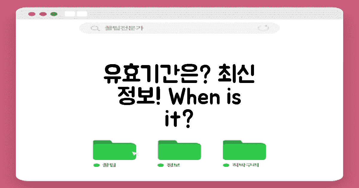 유효기간은 언제까지일까?