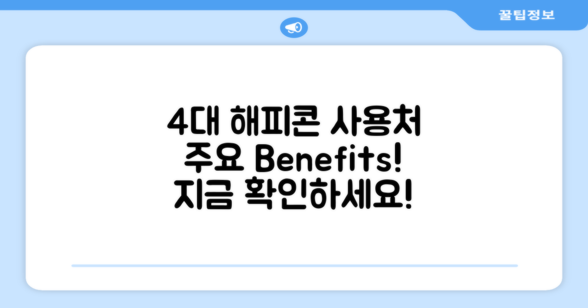 4대 주요 해피콘 사용처