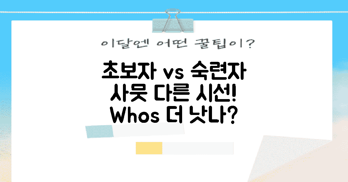 초보자 vs 숙련자 시선