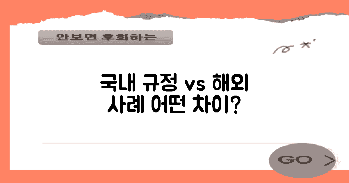 국내 규정 vs 해외 사례