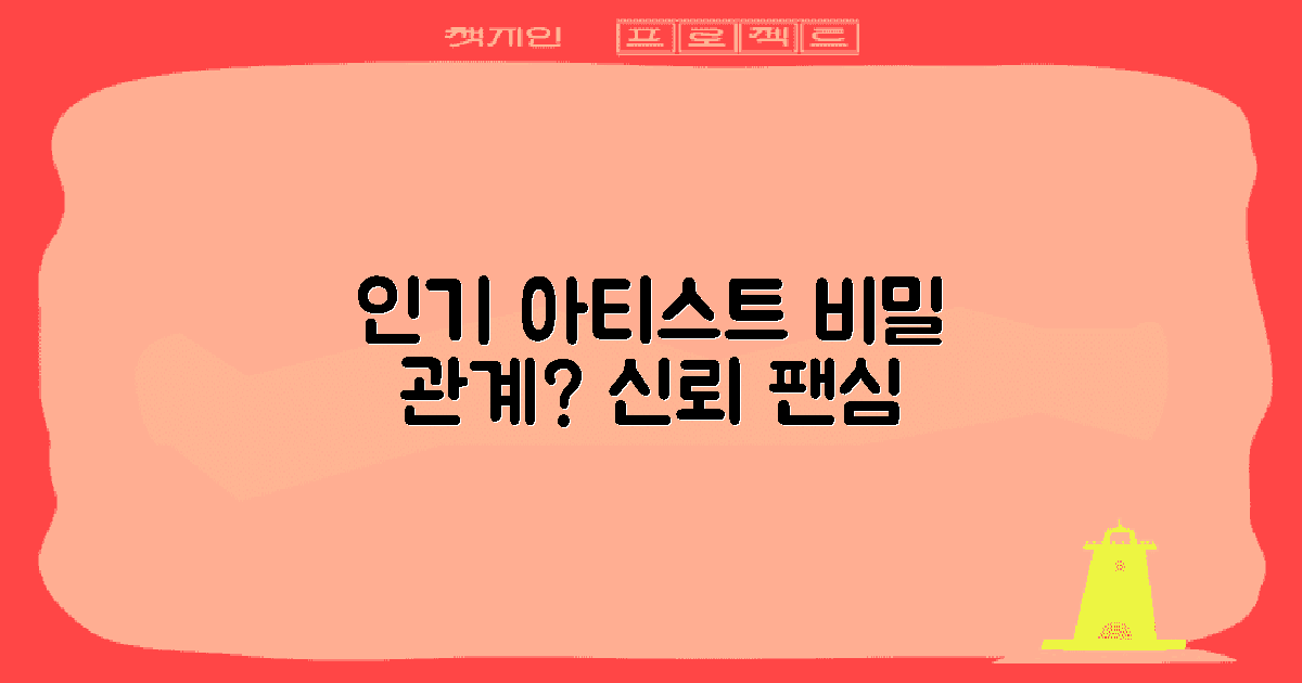 인기 아티스트와의 관계