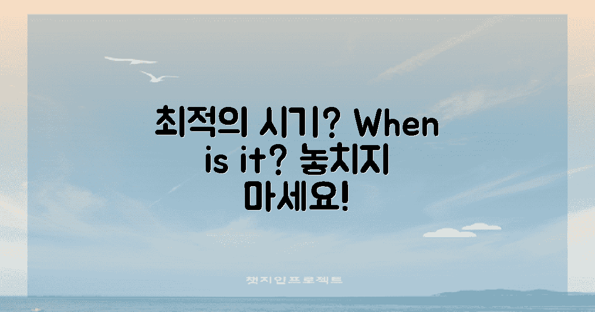 최적의 시기는 언제일까?