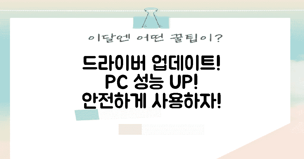 드라이버 업데이트 중요성
