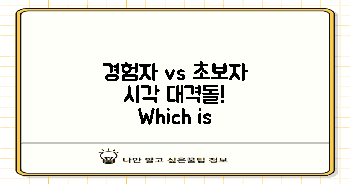 경험자 vs 초보자의 시각