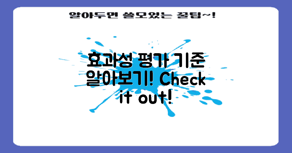 효과성 평가 기준