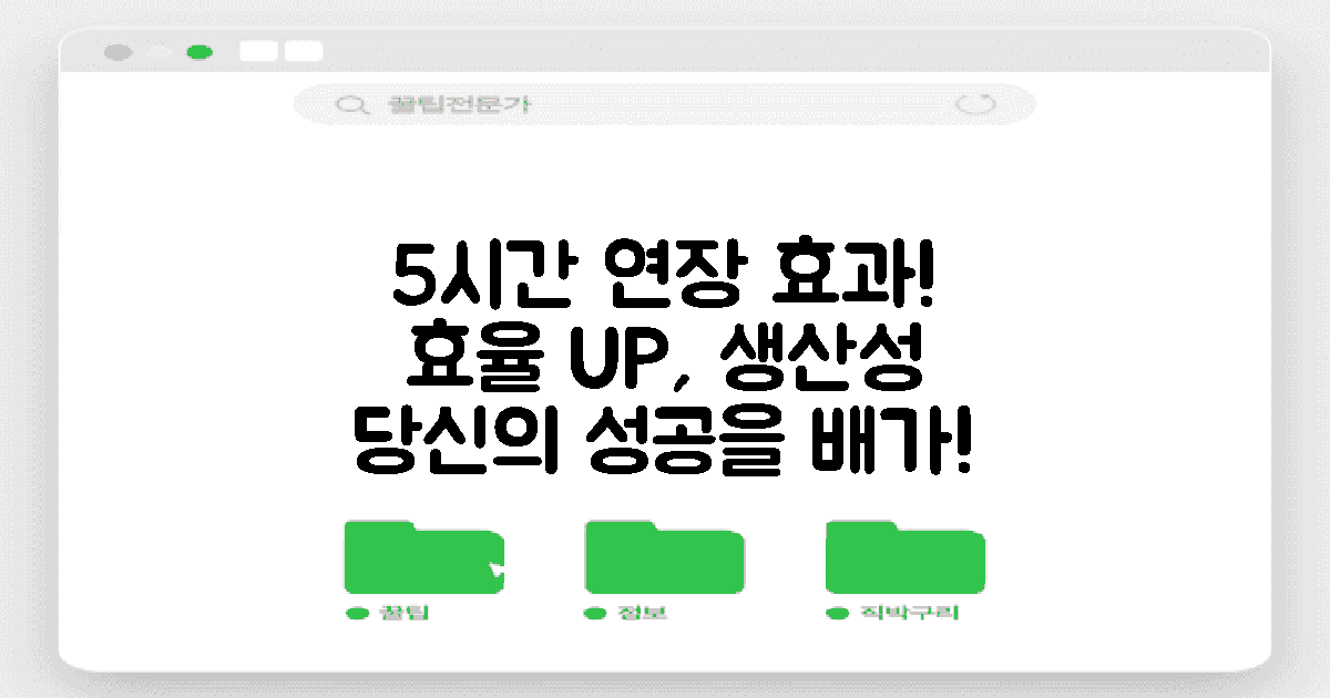 5시간 연장 효과