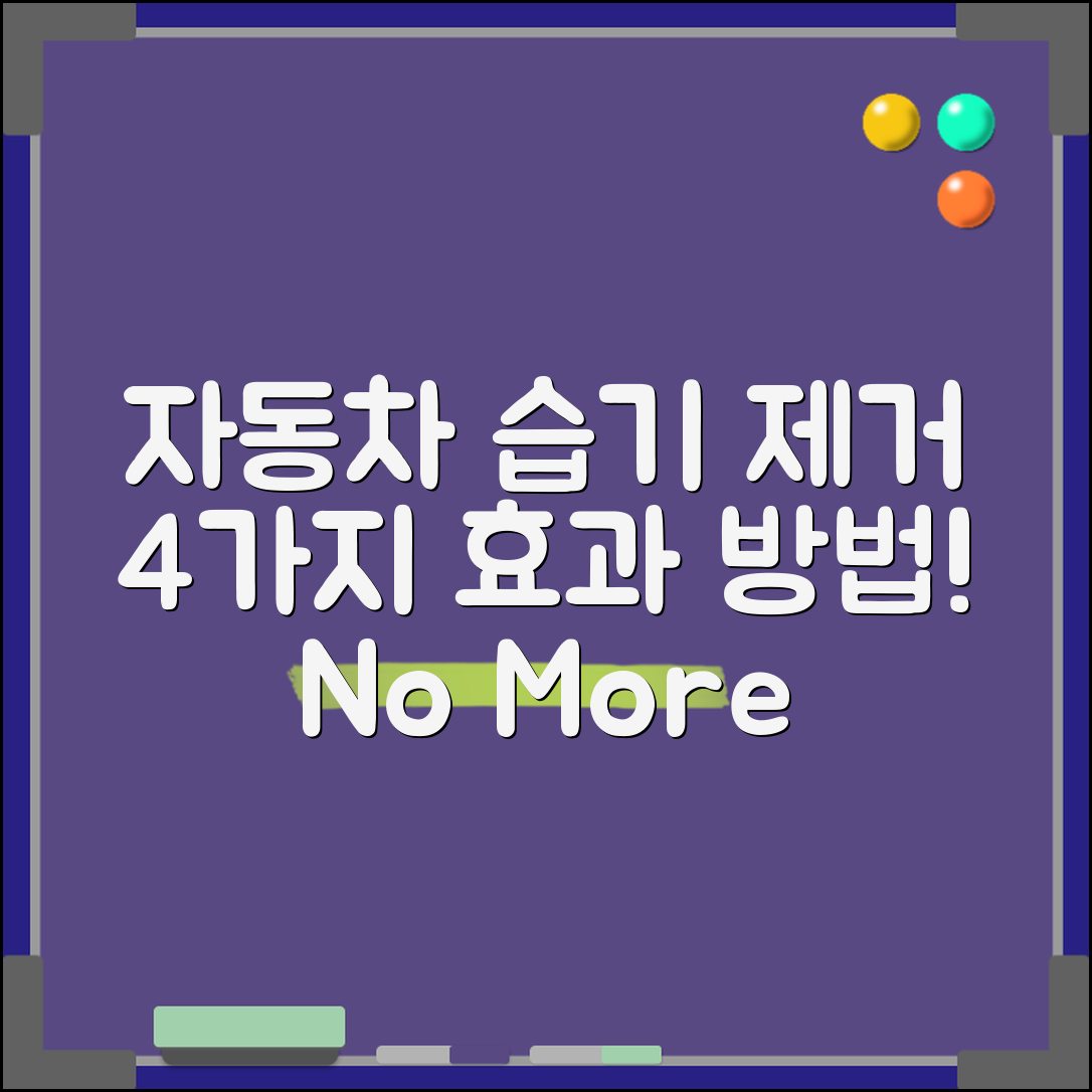 자동차 습기제거를 위한 4가지 효과적인 방법